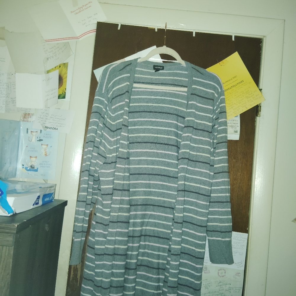 TORRID Pastel Striped Boyfriend Cardigan 3XL - Picture 5 of 9